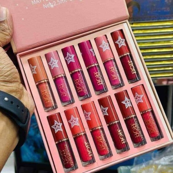 Bob 12pcs liquid matte lipgloss