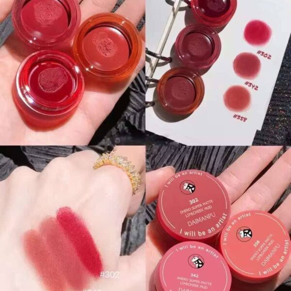 Beauty glazed matte lip & cheek mud