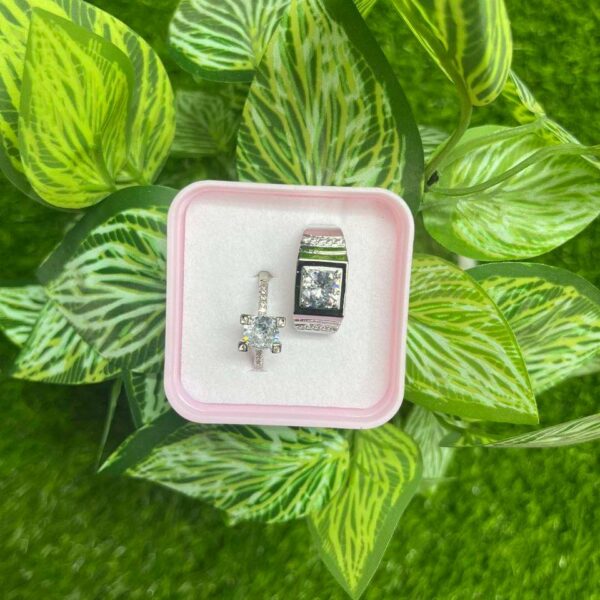 Premium Stone Work Couple Ring