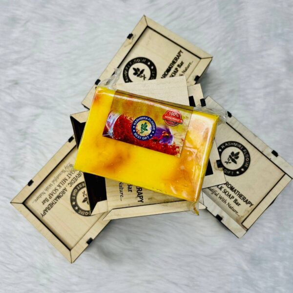 Goat Milk saffrom soap With Wooden Box (Original)