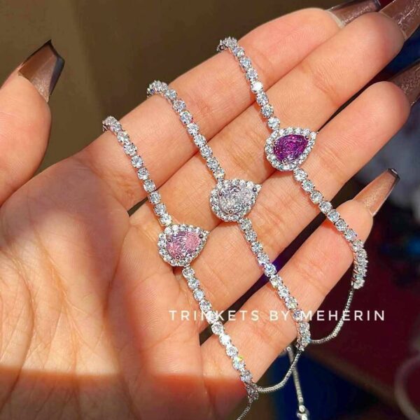 Natural Stone Love Shaped Bracelet