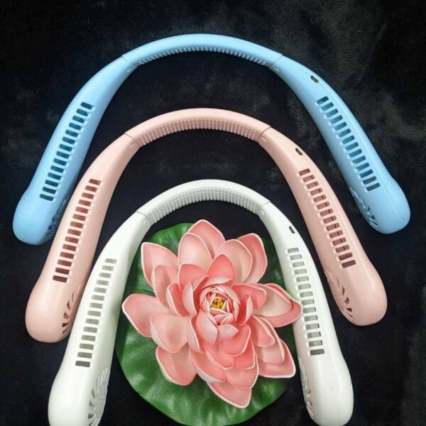 Portable Neck Cooling Rechargeable Bladeless Fan - Hands Free 3 Speed 4000 mAh Battery USB Operated Wearable Headphone Design