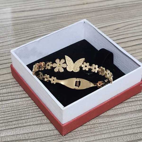 Stainless Steel Flower Bracelet